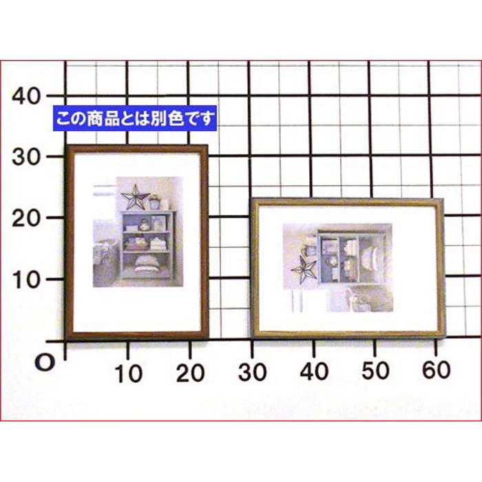 フォトフレーム A4サイズ 写真立て 木製フォトフレーム 縦置き 横置き 壁掛け・ネイビー＆ブラウン 0817-78 | ブランド登録なし | 09
