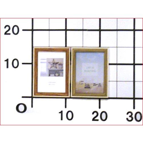 フォトフレーム サービス判（L判) 2枚 縦向き 写真立て 木製フォトフレーム ２蓮・アイボリー＆ブラウン 0817-88 | ブランド登録なし | 09