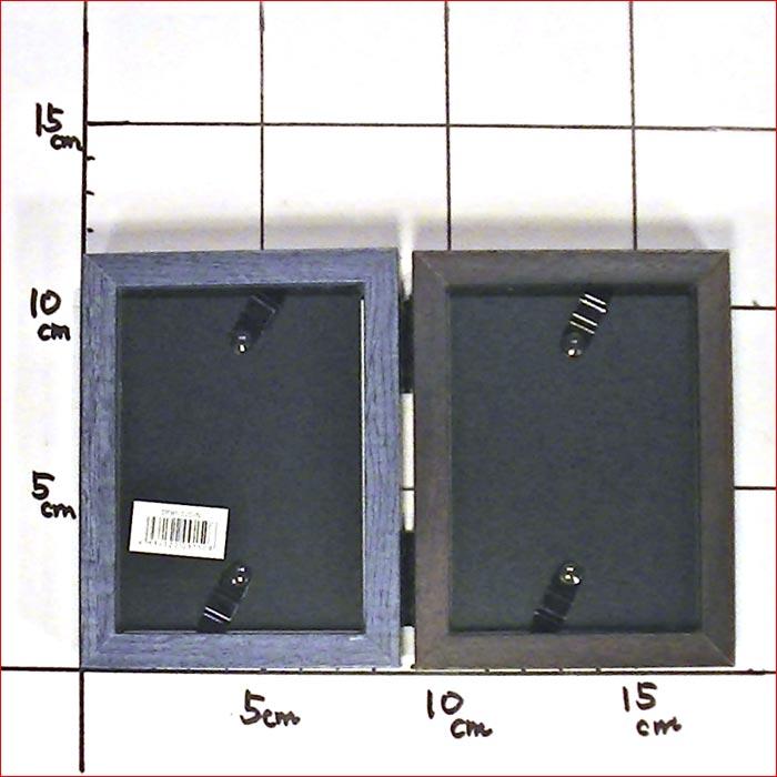 写真立て 木製フォトフレーム ミニサイズ用 2枚 ２蓮・ネイビー＆ブラウン 0817-92 | ブランド登録なし | 07