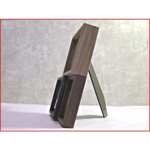 フォトフレーム 木製 写真立て ４面フォトフレーム サービス判ｘ２ 四角x２ 卓上用・壁掛け スタンド付き 0817-98　プレゼント ギフト | ブランド登録なし | 10