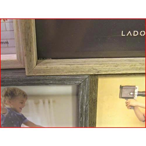 フォトフレーム 木製 写真立て ４面フォトフレーム サービス判ｘ２ 四角x２ 卓上用・壁掛け スタンド付き 0817-98　プレゼント ギフト | ブランド登録なし | 05