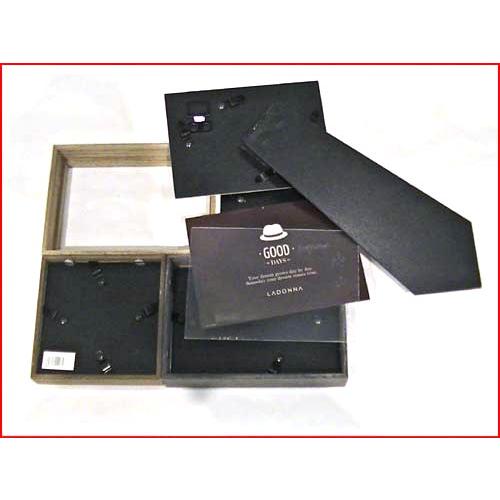 フォトフレーム 木製 写真立て ４面フォトフレーム サービス判ｘ２ 四角x２ 卓上用・壁掛け スタンド付き 0817-98　プレゼント ギフト | ブランド登録なし | 09