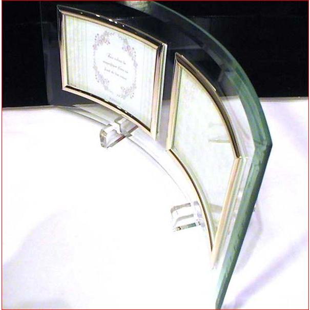 フォトフレーム サービス判 L判 横向き 2枚 写真立て 透明 カーブガラス フォトフレーム 0819-12　プレゼント ギフト | ブランド登録なし | 01