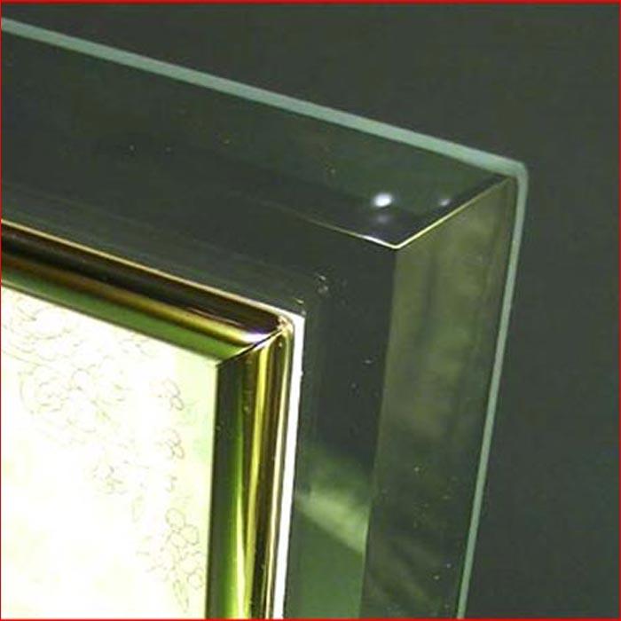 フォトフレーム ポストカードサイズ 2枚 透明 ガラス フォトフレーム ペア 0819-13　プレゼント ギフト | ブランド登録なし | 02