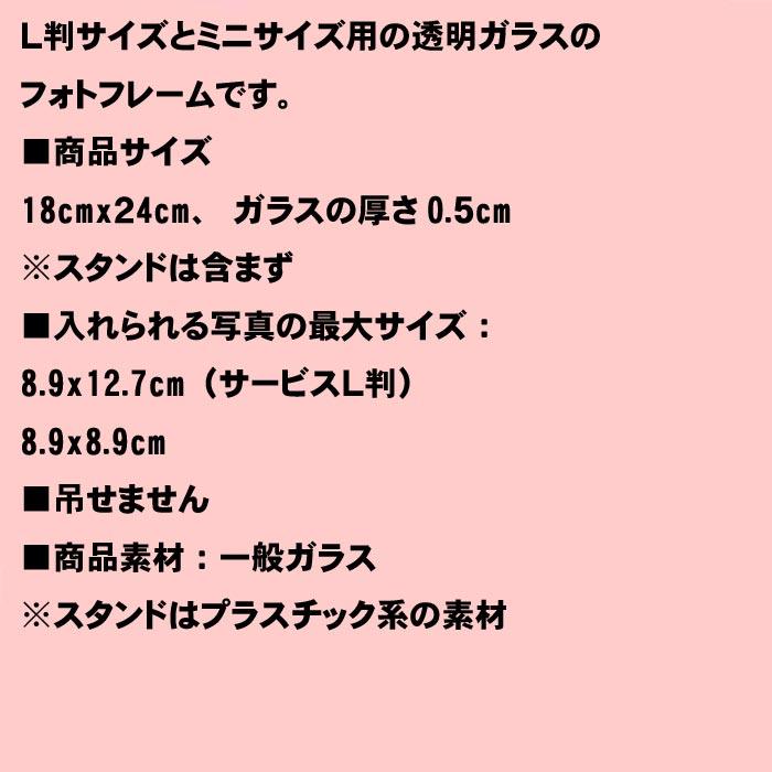 フォトフレーム ２窓 写真立て 透明 ガラス フォトフレーム・Ｌ判＆ミニサイズ 0819-23 | ブランド登録なし | 05
