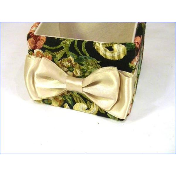 エレガントローズ リモコンホルダー リモコンスタンド 小物立て 文具スタンド バラ雑貨 薔薇柄 小物収納 布張り ブラック 0915-16 | ブランド登録なし | 01