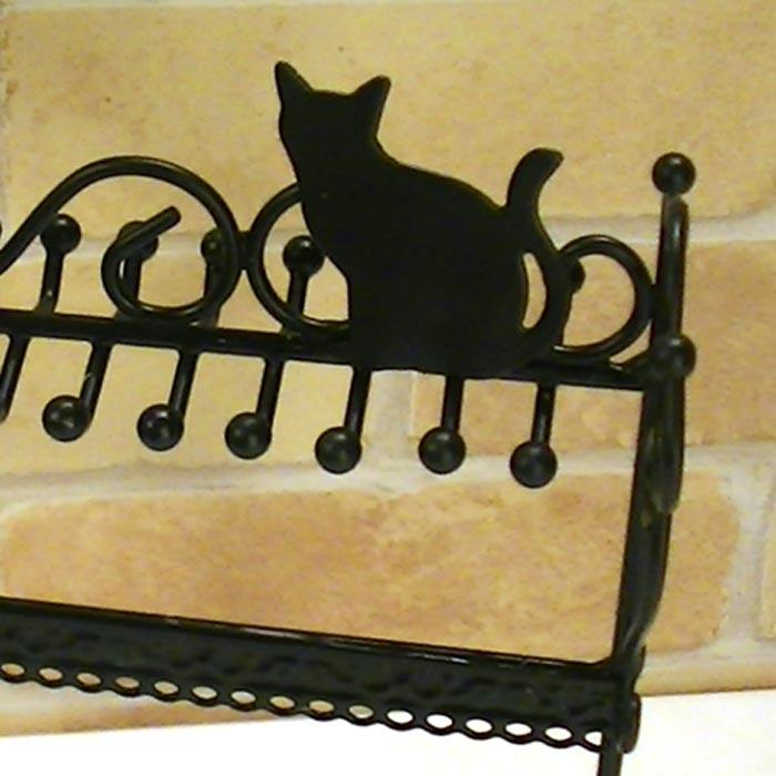 アクセサリースタンド 大容量 横長タイプ 黒猫 クロネコ・Ｍサイズ  ピアス イヤリング ネックレス ペンダント 0917-15　プレゼント ギフト | ブランド登録なし | 01