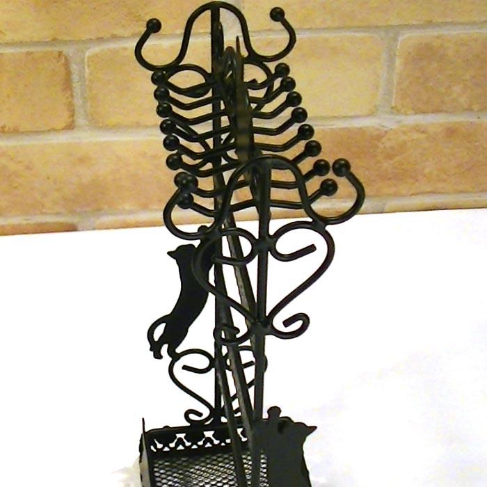 アクセサリースタンド 大容量 横長タイプ 黒猫 クロネコ・Ｍサイズ  ピアス イヤリング ネックレス ペンダント 0917-15　プレゼント ギフト | ブランド登録なし | 02