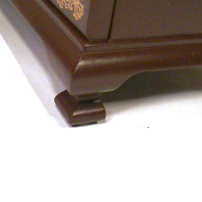 木製 ジュエリーボックス  オルゴール付き ジュエリーケース　アクセサリー ピアス・ボルドー 0920-03　プレゼント ギフト | ブランド登録なし | 07