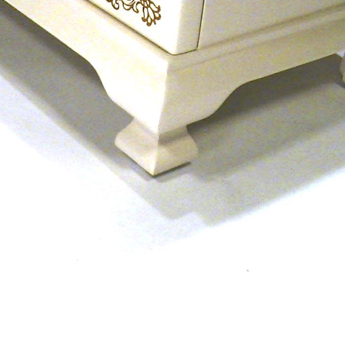 木製 ジュエリーボックス オルゴール付き ジュエルケース 宝石箱・アイボリー　アクセサリー ピアス イヤリング ネックレス ペンダント 0920-04 | ブランド登録なし | 07