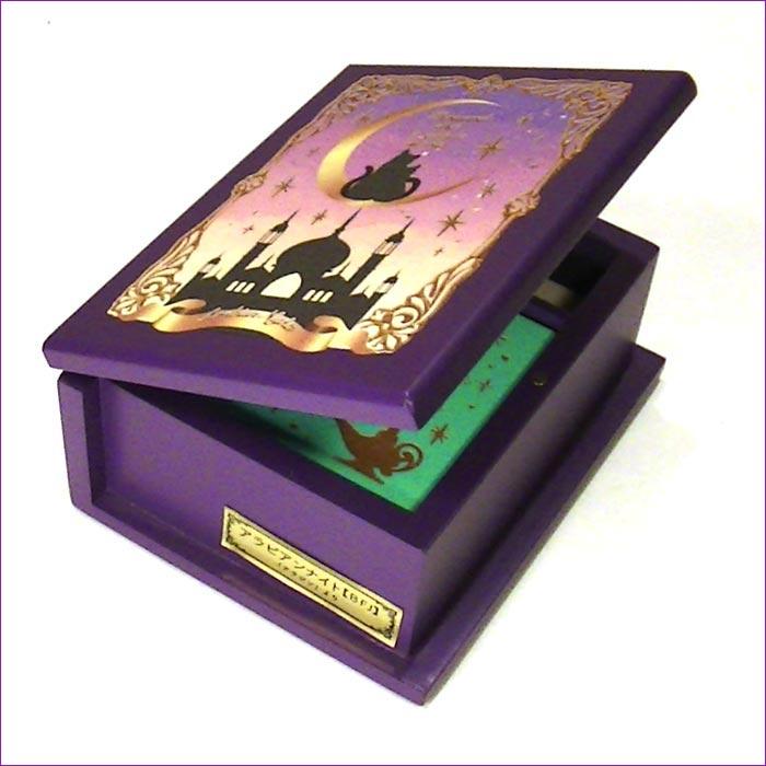木製オルゴール ディズニー 「アラジン」より「アラビアンナイト」 ブック型 手巻き オルゴール．．動画あります 0922-49　プレゼント ギフト | Disney | 03