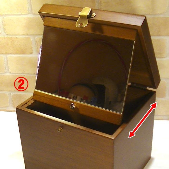 コスメボックス 木製 鏡付き 日本製 天然木 桐 メイクボックス コスメ