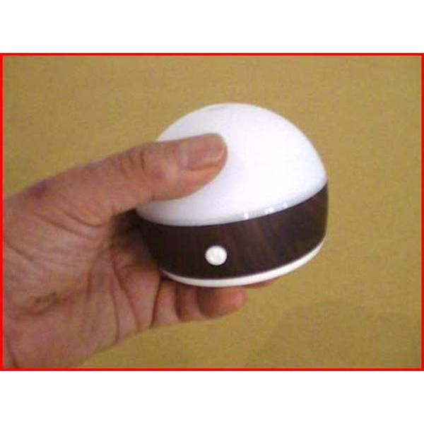 インテリアライト＆送風ファン付　アロマ ディフューザー　アロマライト アロマランプ ウッディボールミニ・ブラウン 0926-08　プレゼント ギフト | ブランド登録なし | 01