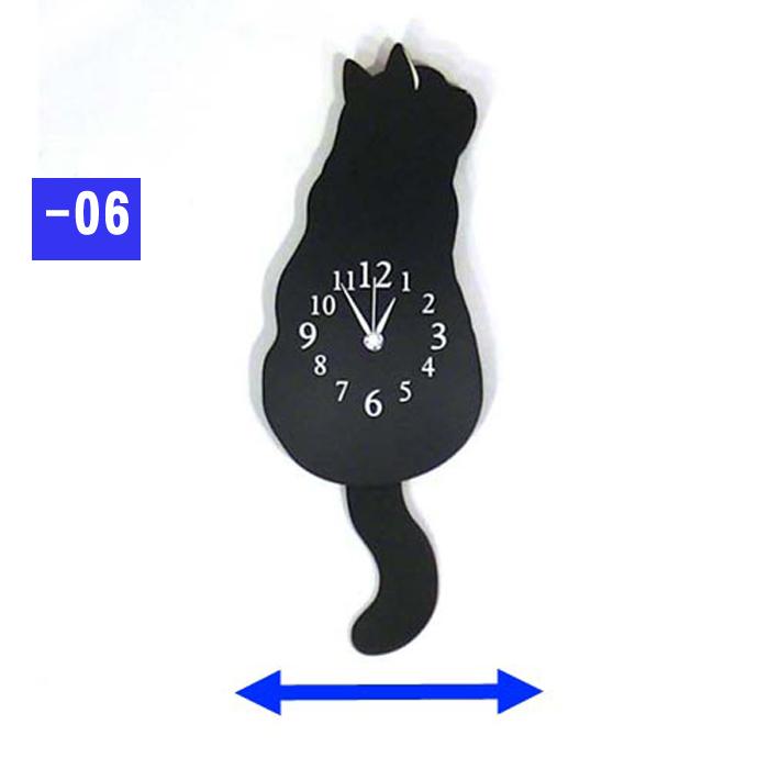 掛け時計 振り子時計 音なし 木製 かわいい 猫時計（三毛猫 茶トラ猫・黒猫） 1011-043｜tkcoll｜17