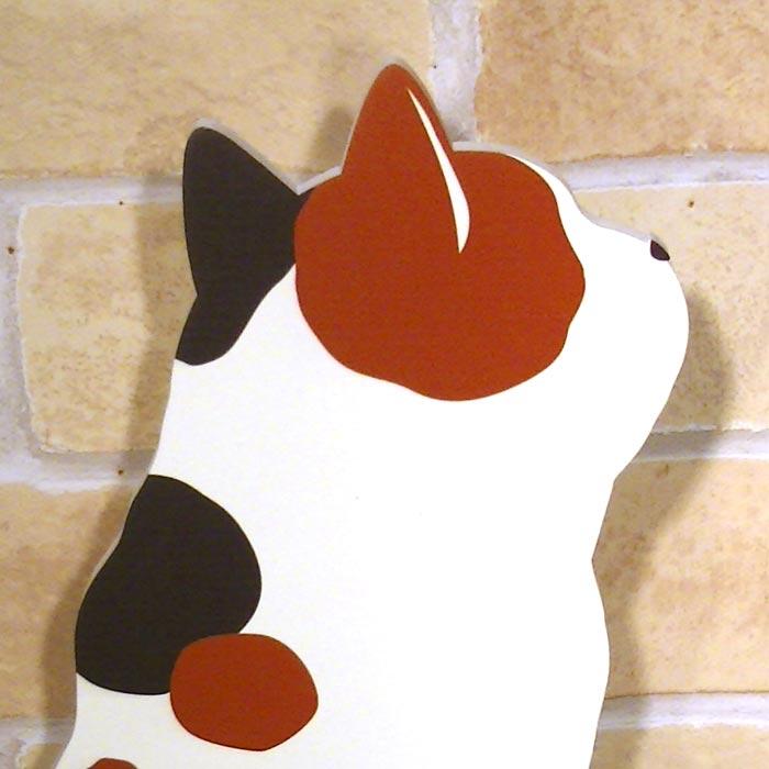 掛け時計 振り子時計 壁掛け時計 木製 かわいい 三毛猫 みけねこ  ネコ 動物 静音 かけ時計 1011-04　プレゼント ギフト | ブランド登録なし | 02