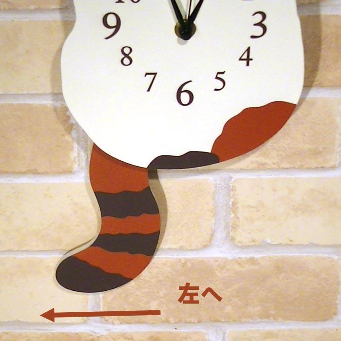 掛け時計 振り子時計 壁掛け時計 木製 かわいい 三毛猫 みけねこ  ネコ 動物 静音 かけ時計 1011-04　プレゼント ギフト | ブランド登録なし | 06