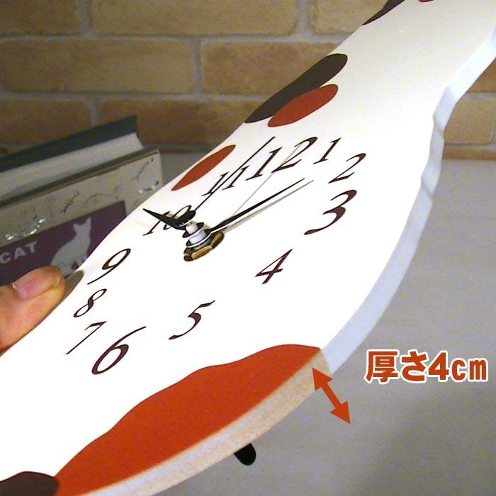 掛け時計 振り子時計 壁掛け時計 木製 かわいい 三毛猫 みけねこ  ネコ 動物 静音 かけ時計 1011-04　プレゼント ギフト | ブランド登録なし | 09