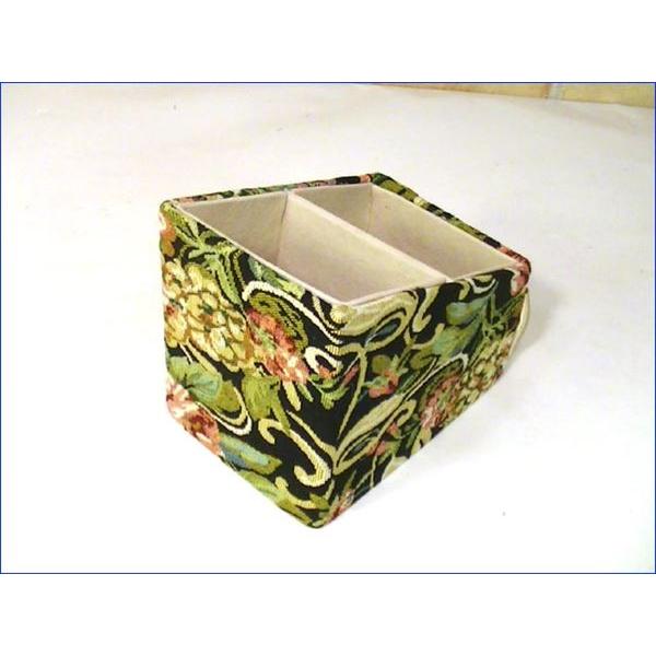 エレガントローズ リモコンホルダー　￥１６５０→特価　 リモコンスタンド 小物立て 文具スタンド バラ雑貨 薔薇柄 小物収納 布張り ブラック 1015-16 | ブランド登録なし | 03