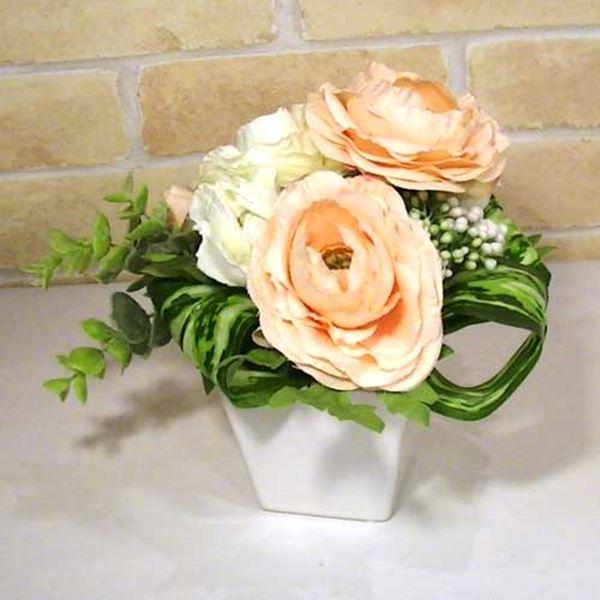 光触媒加工造花　アレンジフラワー 半永久的に 消臭 室内 空気清浄 抗菌・ピンクローズ　結婚祝い 開店祝い お祝い 誕生日 0919-22 | 