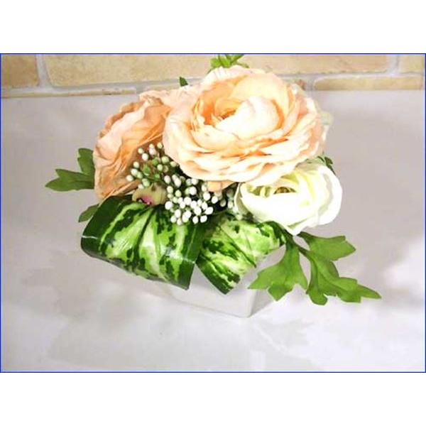 光触媒加工造花　アレンジフラワー 半永久的に 消臭 室内 空気清浄 抗菌・ピンクローズ　結婚祝い 開店祝い お祝い 誕生日 0919-22 |  | 02