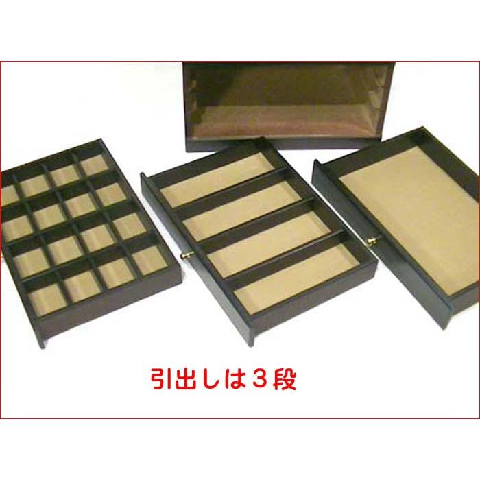 ジュエリーボックス アクセサリーケース 宝石箱 ジュエルケース 引出し３段 木製 日本製　アクセサリー ピアス イヤリング ペンダント 1020-22 | ブランド登録なし | 05