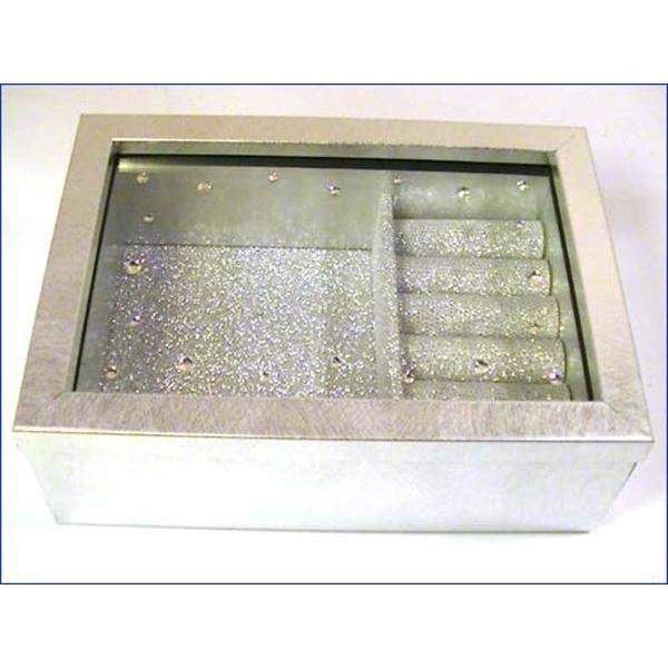 アクセサリーケース　ジュエリーボックス　宝石箱 リング差し付き ネックレス　ヘアアクセ　 ピアス イヤリング ペンダント 1020-35 | ブランド登録なし | 01