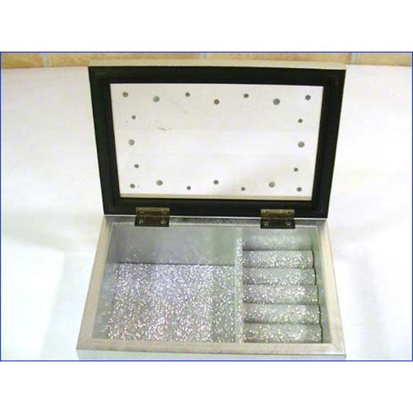 アクセサリーケース　ジュエリーボックス　宝石箱 リング差し付き ネックレス　ヘアアクセ　 ピアス イヤリング ペンダント 1020-35 | ブランド登録なし | 02