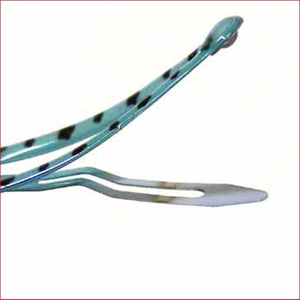 スリーピン　ネコ柄　スリーピン　２個・グリーン（ほぼブルー） 1114-08 | ブランド登録なし | 04