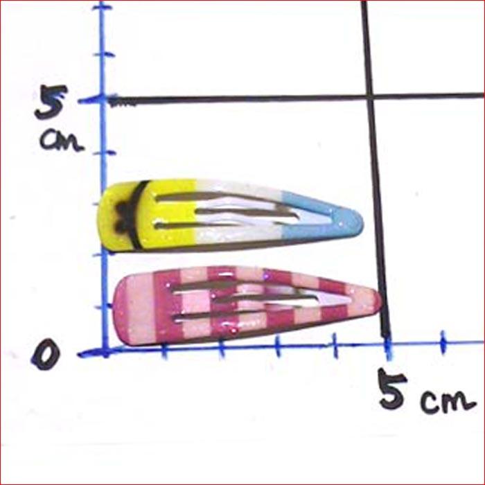 スリーピン　ボーダー＆３色　スリーピン　２個 ピンク系＆イエロー系 1114-14　プレゼント ギフト | ブランド登録なし | 05