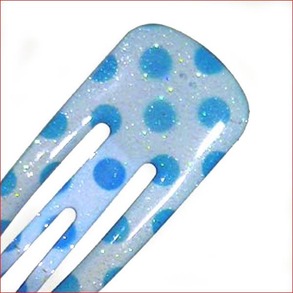 水玉　スリーピン　２個 ブルー 1114-30 | ブランド登録なし | 02