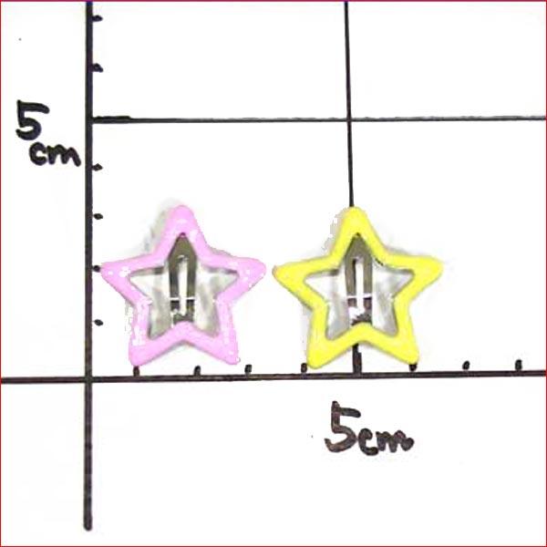 星型　スリーピン　２色セット・ピンク＆イエロー 1114-33 | ブランド登録なし | 03