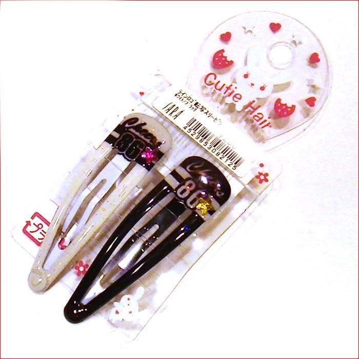 スリーピン　ラインロゴ　転写スリーピン ホワイト＆ブラック ２個 柄違い 1114-41　プレゼント ギフト | ブランド登録なし | 01