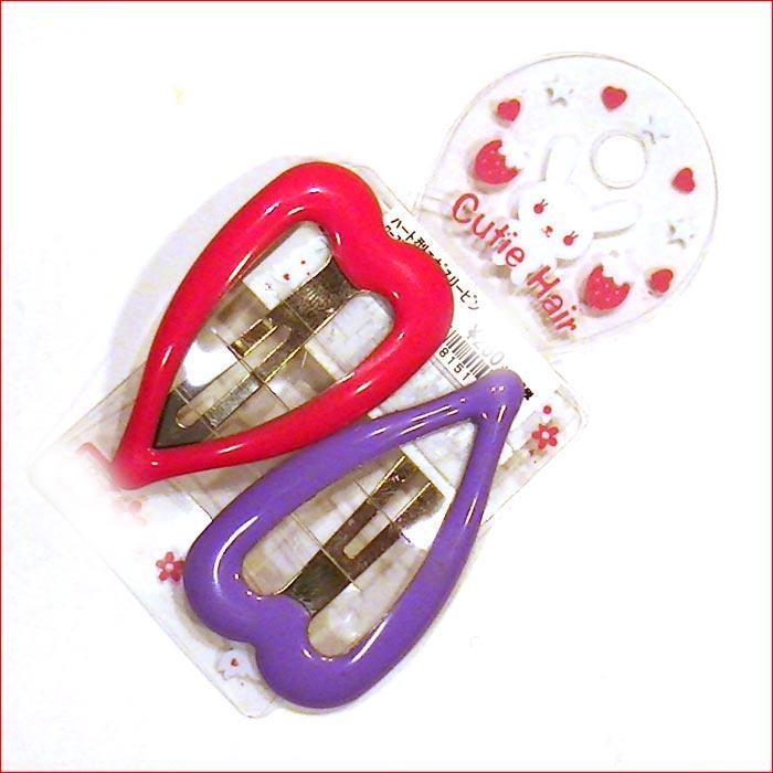 ハート型　スリーピン ローズ＆パープル ２個 色違い 1114-66　プレゼント ギフト | ブランド登録なし | 03