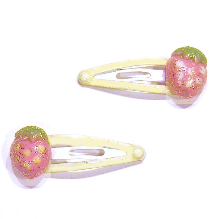 ラメいちご　スリーピン　２個セット ピンク 1114-78　プレゼント ギフト | ブランド登録なし