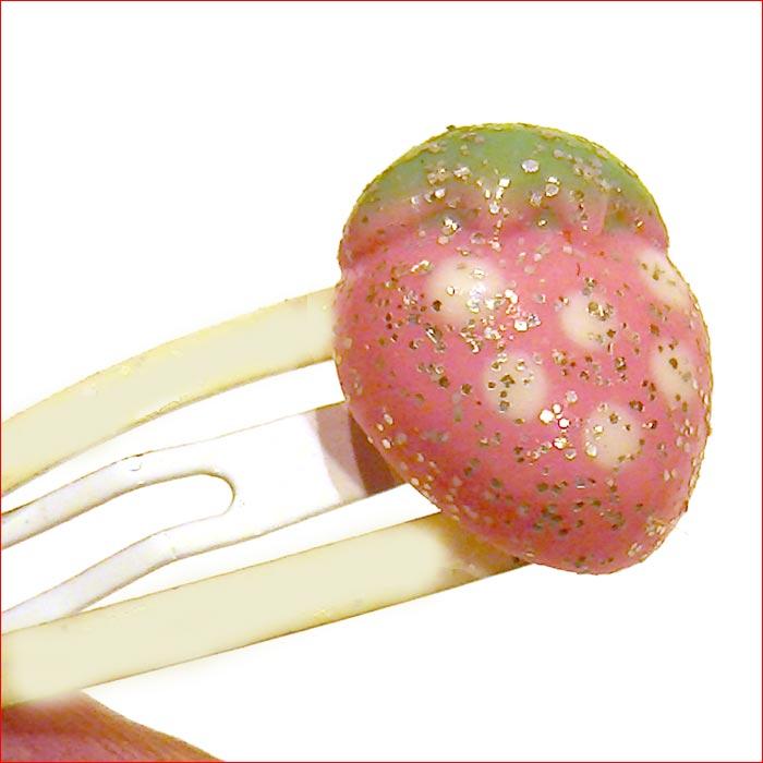 ラメいちご　スリーピン　２個セット ピンク 1114-78　プレゼント ギフト | ブランド登録なし | 01