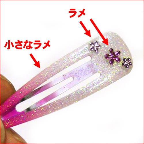花付き　ラメ　スリーピン ２個セット・２色 1114-862　プレゼント ギフト | ブランド登録なし | 04