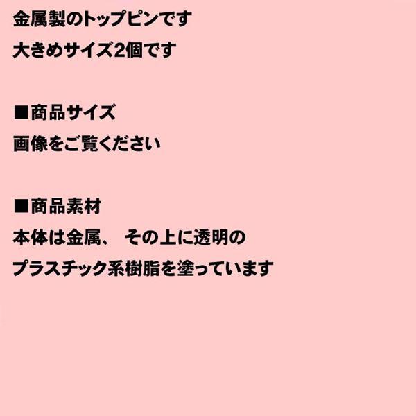 ロングサイズ　無地 トップピン ２個・ツヤ消しブラック 1115-18 | ブランド登録なし | 05