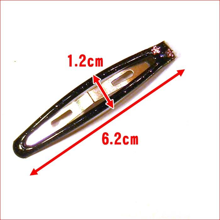 花付き　ラメ　 トップピン ２個・ブラック 1115-213  (パッチンピン パッチン留め パッチン止め)　プレゼント ギフト | ブランド登録なし | 07