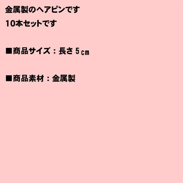 メッキ ヘアピン ちどりピン　ブラック１０本 1117-25　プレゼント ギフト | ブランド登録なし | 03