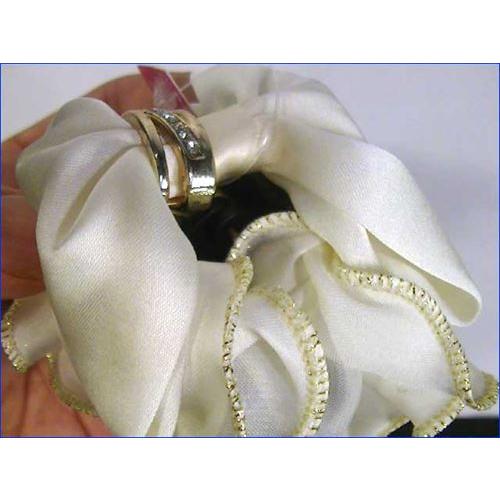 ヘアピン 髪止め 髪飾り ヘアクリップ　サテン布付き　クマデ　バンスクリップ アイボリー 1123-35　プレゼント ギフト | ブランド登録なし | 03