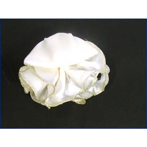 ヘアピン 髪止め 髪飾り ヘアクリップ　サテン布付き　クマデ　バンスクリップ アイボリー 1123-35　プレゼント ギフト | ブランド登録なし | 04