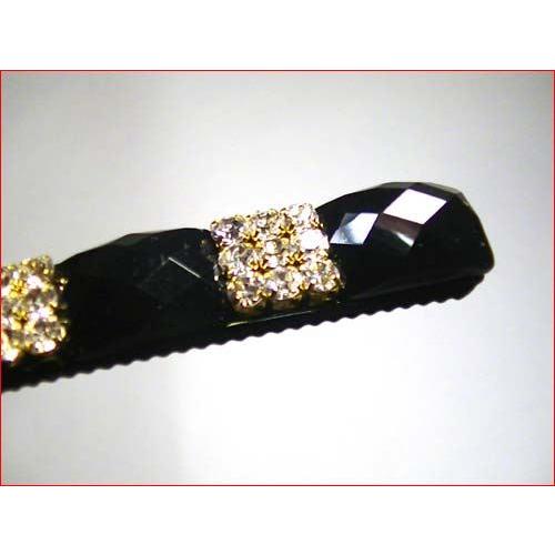 ヘアピン 髪止め 髪飾り ヘアクリップ　ラメスト−ン 細ベイククリップ ブラック 1123-41　プレゼント ギフト | ブランド登録なし | 02