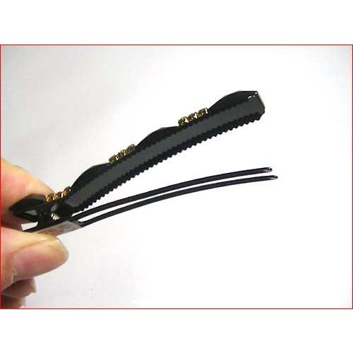 ヘアピン 髪止め 髪飾り ヘアクリップ　ラメスト−ン 細ベイククリップ ブラック 1123-41　プレゼント ギフト | ブランド登録なし | 05