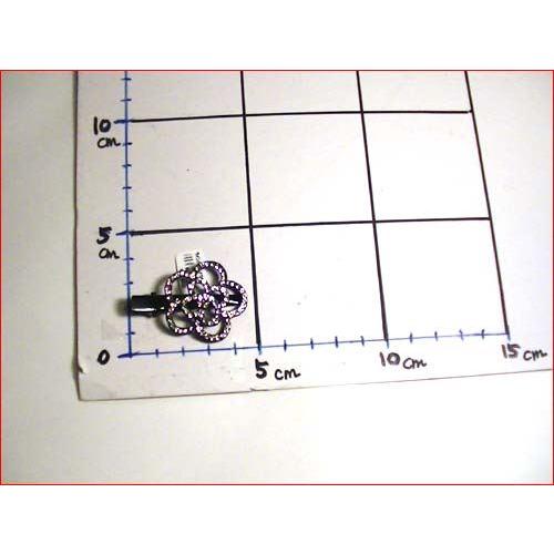 ヘアピン 髪止め 髪飾り ヘアクリップ　ばらのラインストーン ミニミニベイグクリップ ブラック 1123-45　プレゼント ギフト | ブランド登録なし | 06