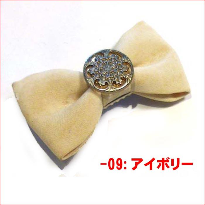 ヘアピン 髪止め 髪飾り ヘアクリップ　ゴールドボタン付き リボン ミニクリップ　無地・２色 1124-082　プレゼント ギフト | ブランド登録なし | 03