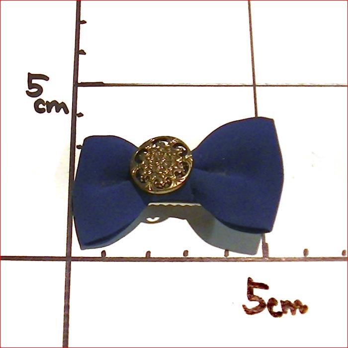 ヘアピン 髪止め 髪飾り ヘアクリップ　ゴールドボタン付き リボン ミニクリップ　無地・２色 1124-082　プレゼント ギフト | ブランド登録なし | 07