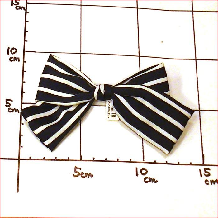 ヘアピン 髪止め 髪飾り ヘアクリップ　ラインボーダー　特大リボンベイク・２色 1124-292　プレゼント ギフト | ブランド登録なし | 06