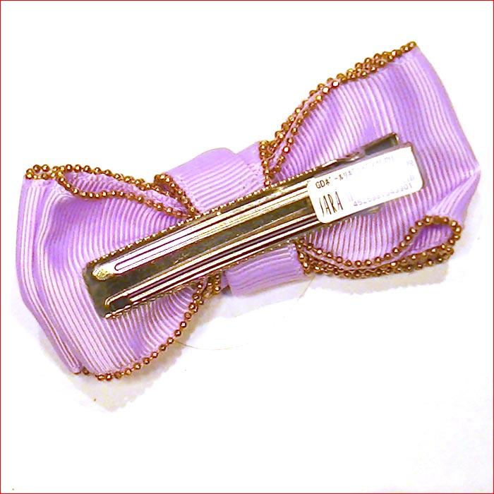 ヘアピン 髪止め 髪飾り ヘアクリップ　ゴールド縁取り リボンベイク・３色 1124-323　プレゼント ギフト | ブランド登録なし | 08