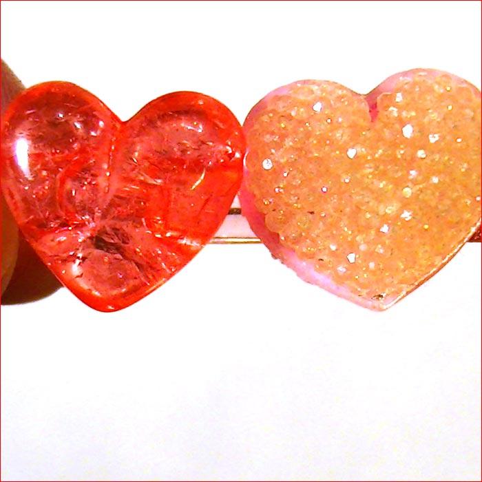 ヘアピン 髪止め 髪飾り ヘアクリップ　ハート＆ハート　ミニクリップ・２色 1124-512　プレゼント ギフト | ブランド登録なし | 03