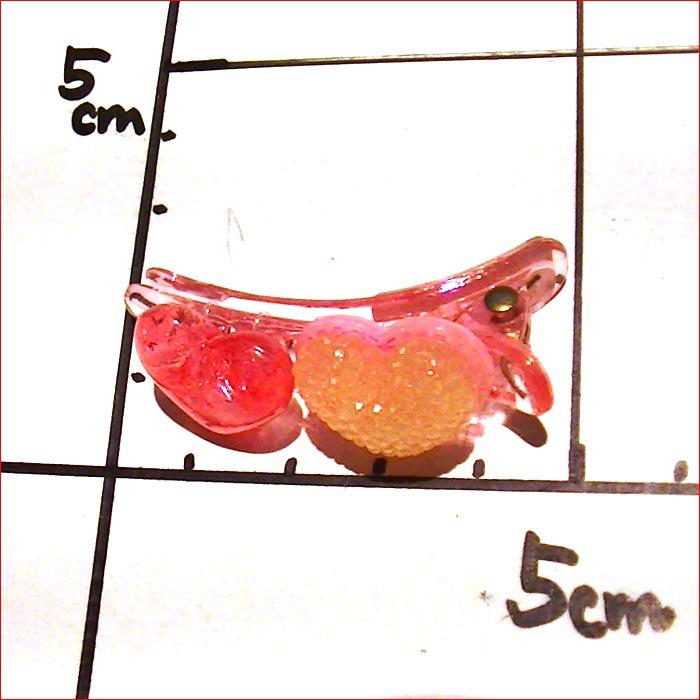 ヘアピン 髪止め 髪飾り ヘアクリップ　ハート＆ハート　ミニクリップ・２色 1124-512　プレゼント ギフト | ブランド登録なし | 06